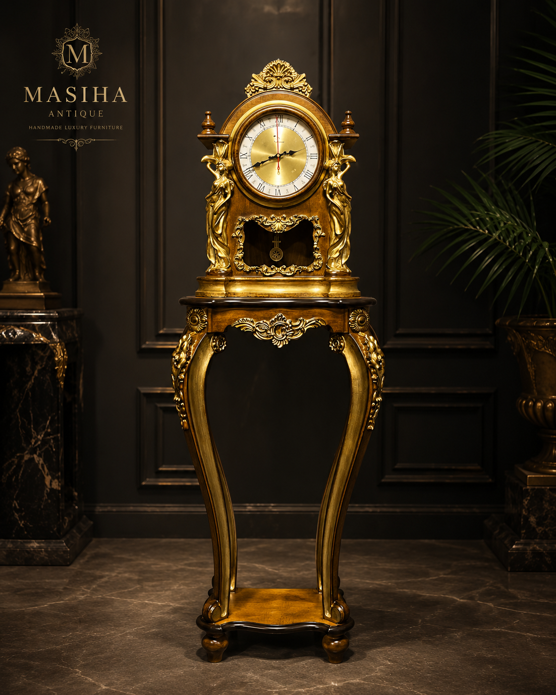 ساعت آنتیک پایه دار مدل فرشته | MASIHA Antique